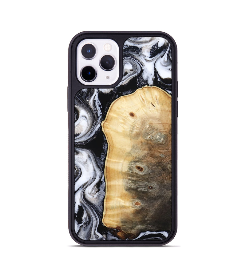 iPhone 11 Pro Wood Phone Case - Kylan (Black & White, 818201)