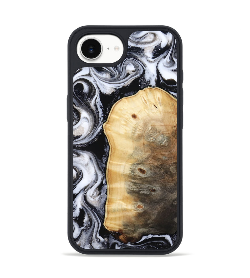 iPhone 16e Wood Phone Case - Kylan (Black & White, 818201)