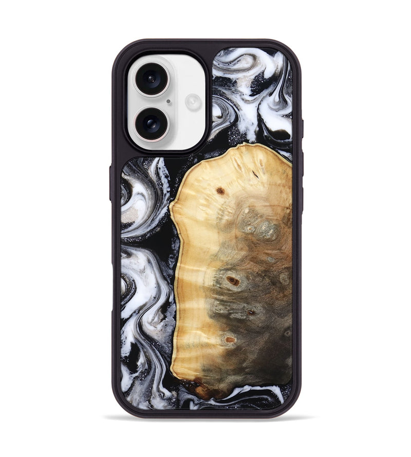 iPhone 17 Wood Phone Case - Kylan (Black & White, 818201)