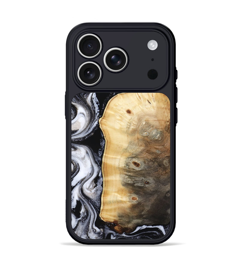 iPhone 17 Pro Wood Phone Case - Kylan (Black & White, 818201)