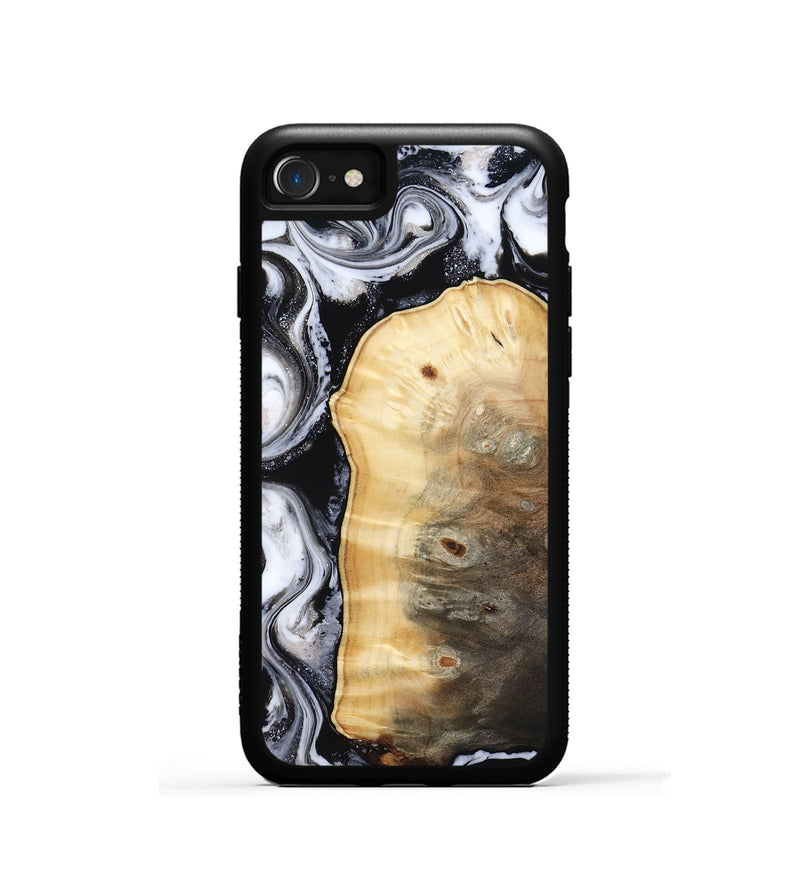 iPhone SE Wood Phone Case - Kylan (Black & White, 818201)