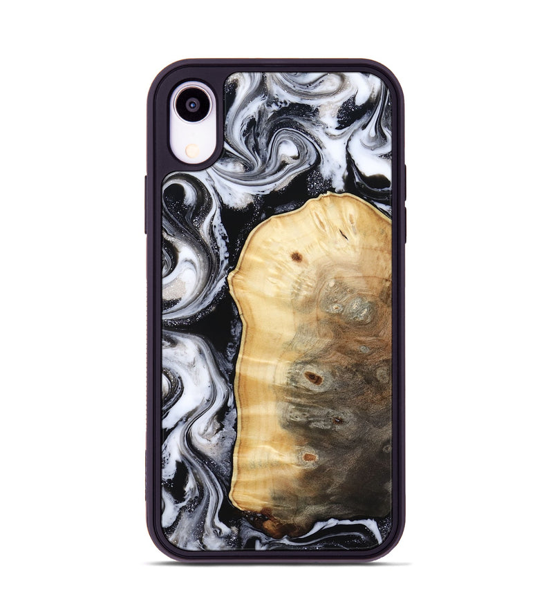 iPhone Xr Wood Phone Case - Kylan (Black & White, 818201)