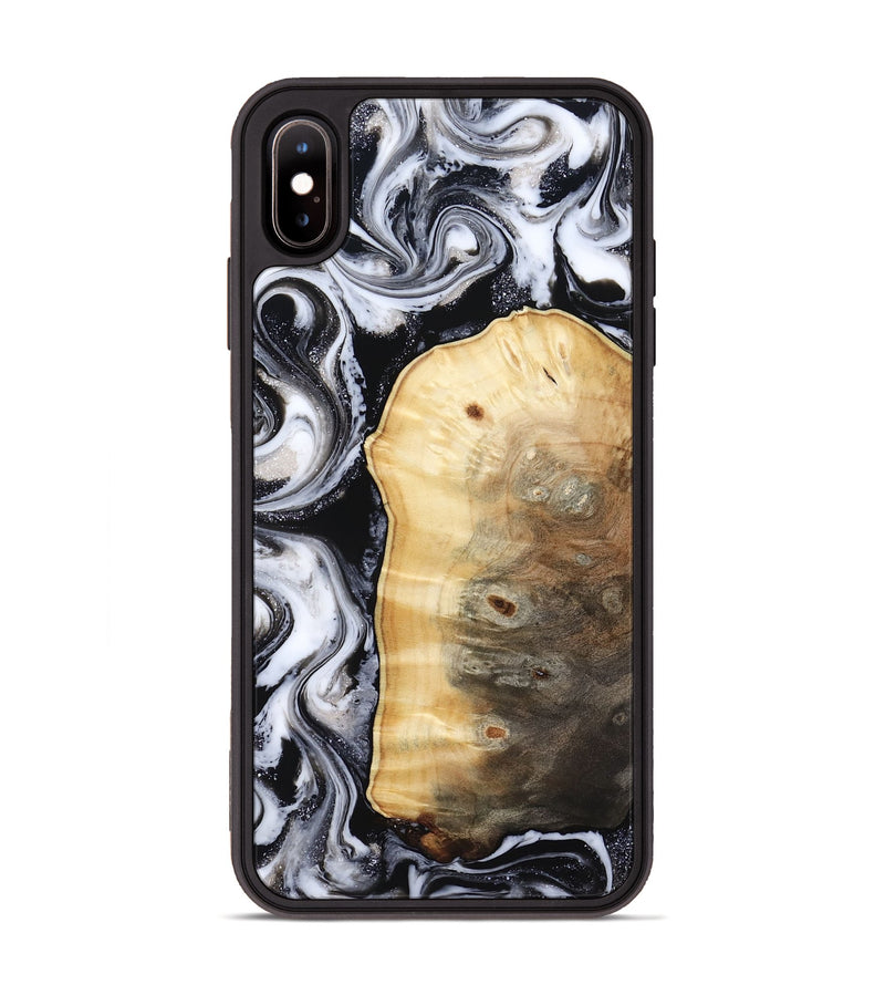 iPhone Xs Max Wood Phone Case - Kylan (Black & White, 818201)