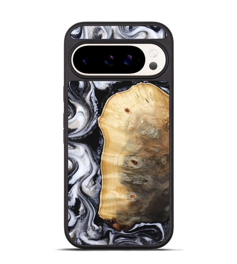 Pixel 9 Pro Wood Phone Case - Kylan (Black & White, 818201)