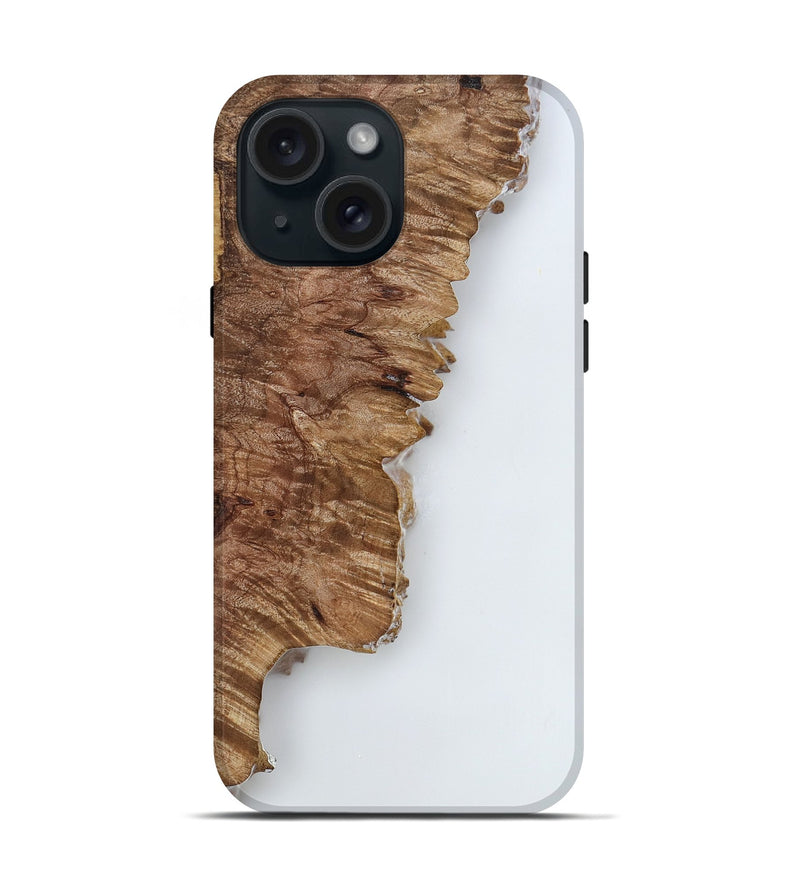 iPhone 15 Wood Live Edge Phone Case - Nettie (Clear, 818235)