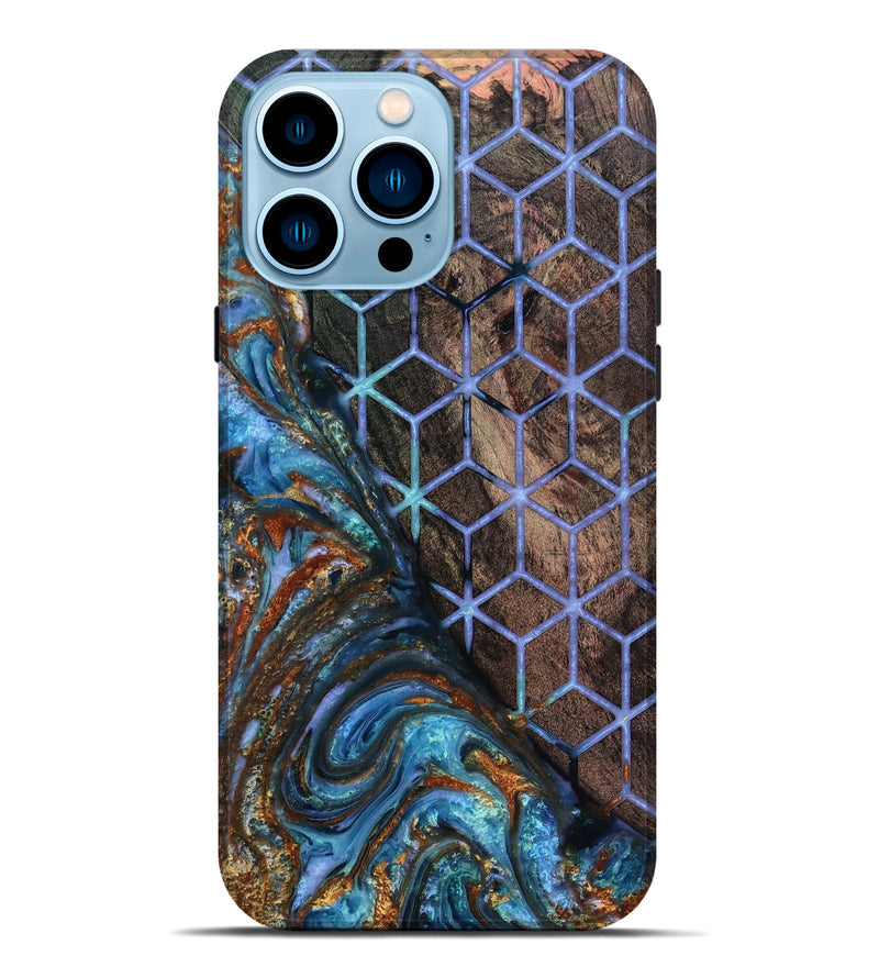 iPhone 14 Pro Max Wood Live Edge Phone Case - Jerrica (Pattern, 818236)
