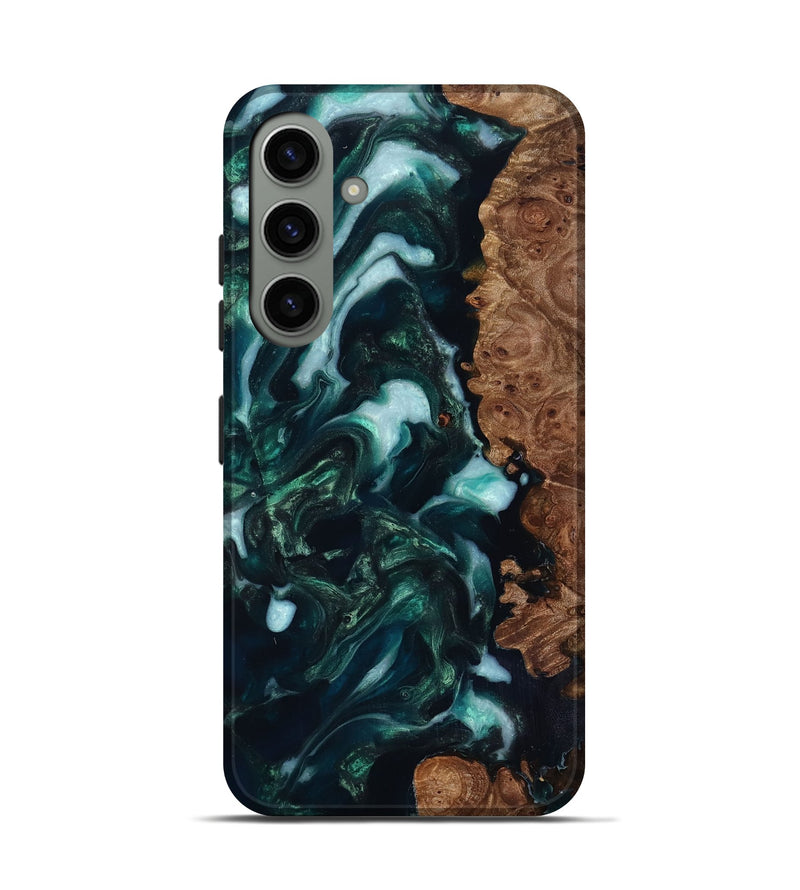Galaxy S24 Wood Live Edge Phone Case - Bettye (Green, 818237)