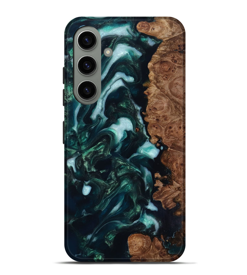 Galaxy S24 Plus Wood Live Edge Phone Case - Bettye (Green, 818237)