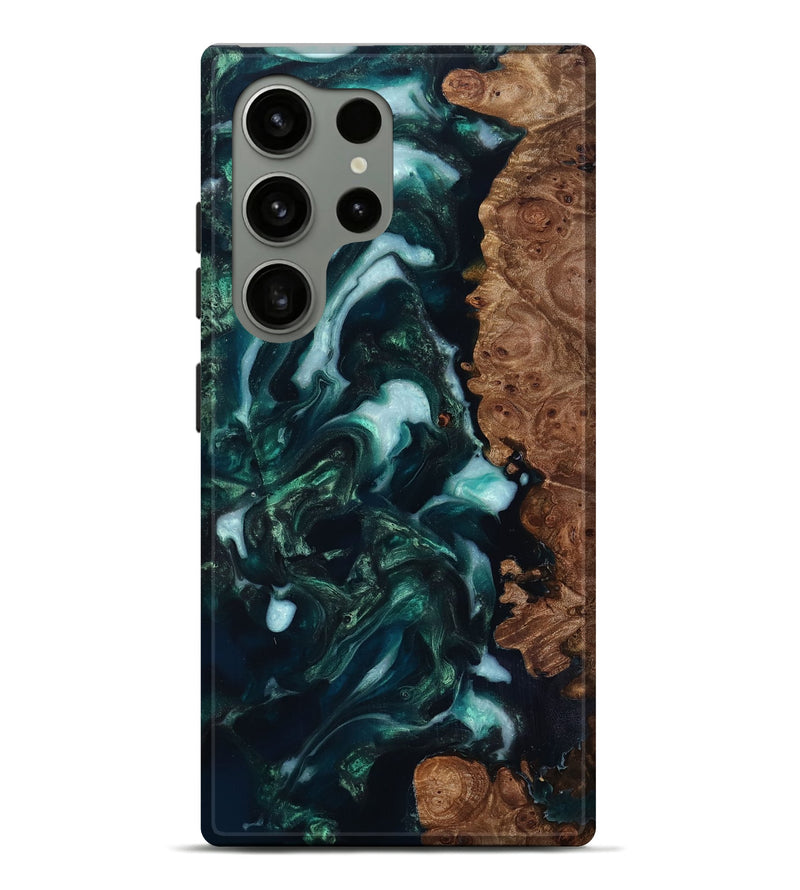 Galaxy S24 Ultra Wood Live Edge Phone Case - Bettye (Green, 818237)