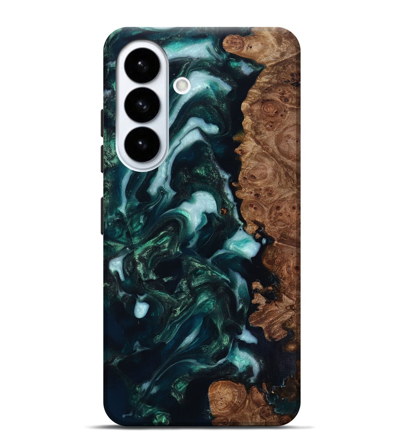 Galaxy S26 Plus Wood Live Edge Phone Case - Bettye (Green, 818237)