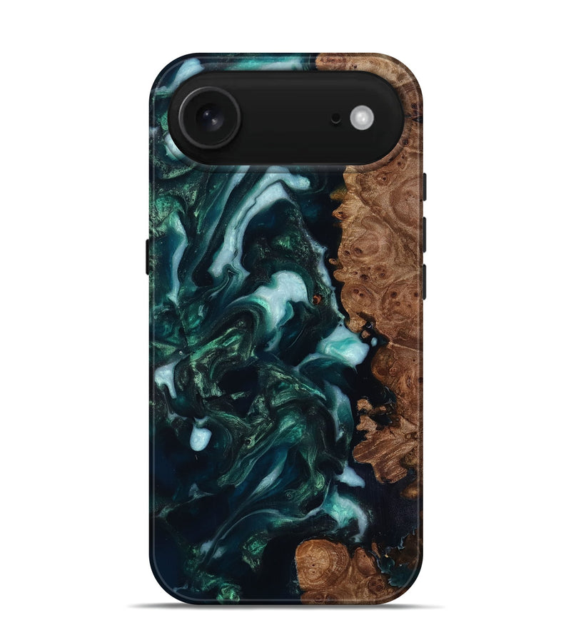 iPhone 17 Air Wood Live Edge Phone Case - Bettye (Green, 818237)