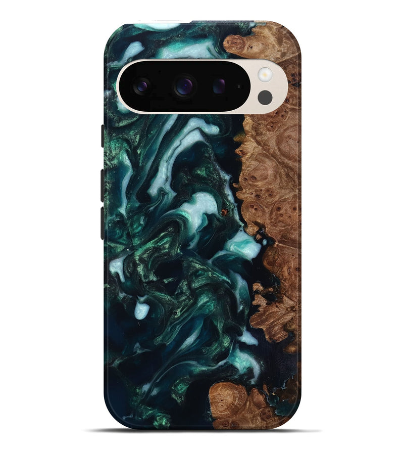 Pixel 10 Pro XL Wood Live Edge Phone Case - Bettye (Green, 818237)
