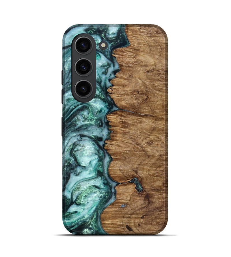 Galaxy S23 Wood Live Edge Phone Case - Jevon (Green, 818238)