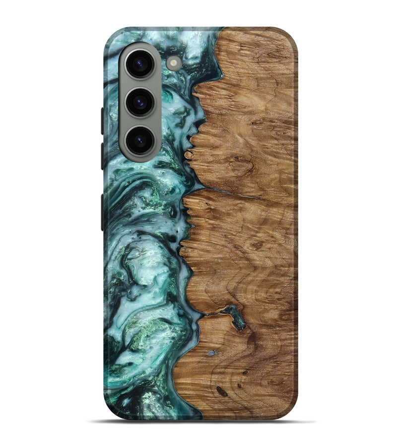 Galaxy S23 Plus Wood Live Edge Phone Case - Jevon (Green, 818238)