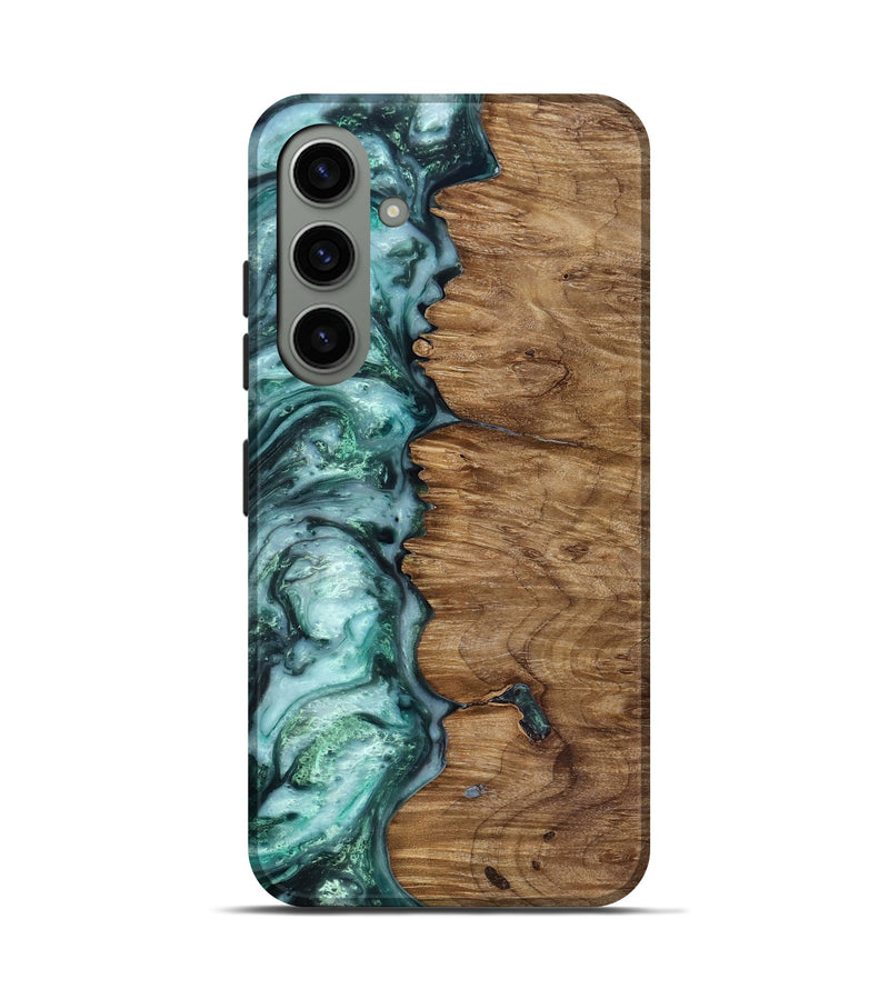 Galaxy S24 Wood Live Edge Phone Case - Jevon (Green, 818238)