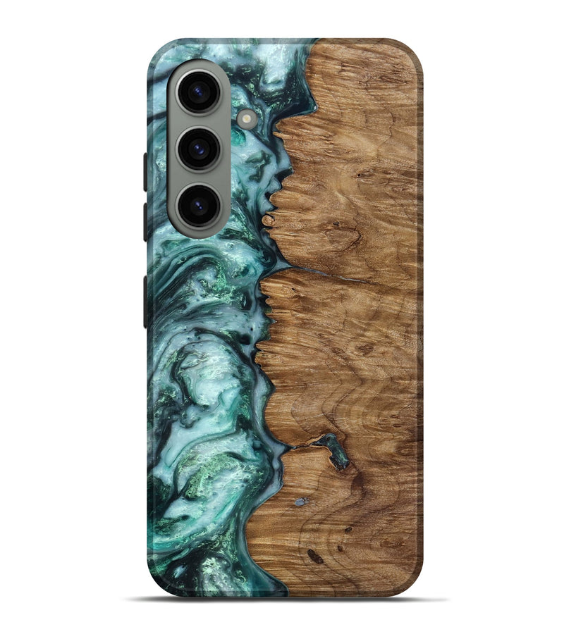 Galaxy S24 Plus Wood Live Edge Phone Case - Jevon (Green, 818238)