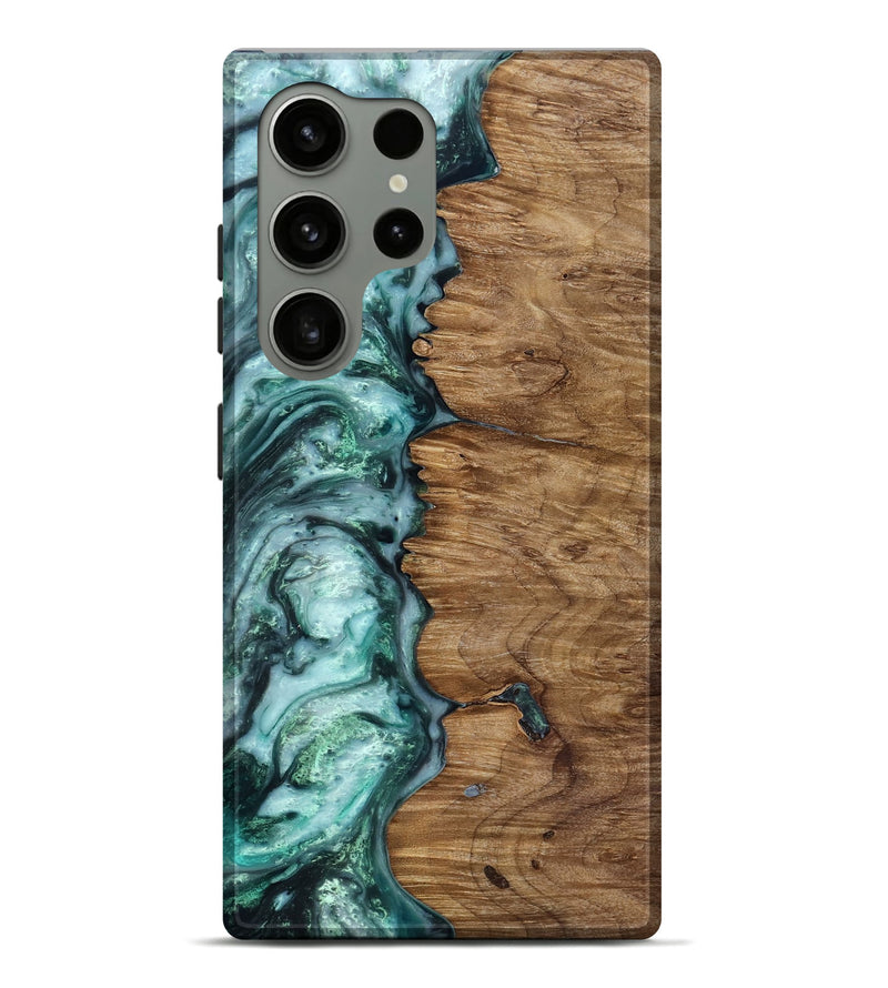 Galaxy S24 Ultra Wood Live Edge Phone Case - Jevon (Green, 818238)