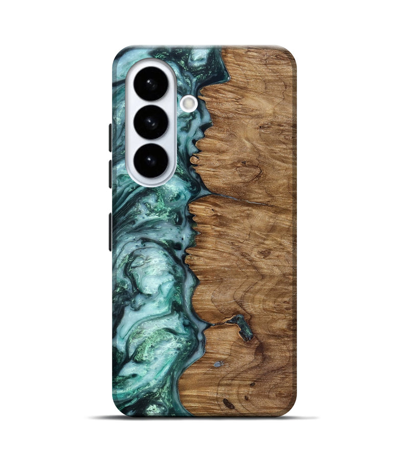 Galaxy S26 Wood Live Edge Phone Case - Jevon (Green, 818238)