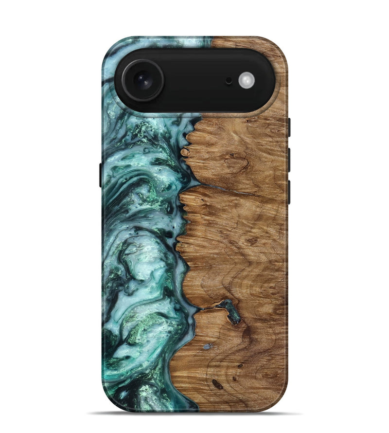 iPhone 17 Air Wood Live Edge Phone Case - Jevon (Green, 818238)