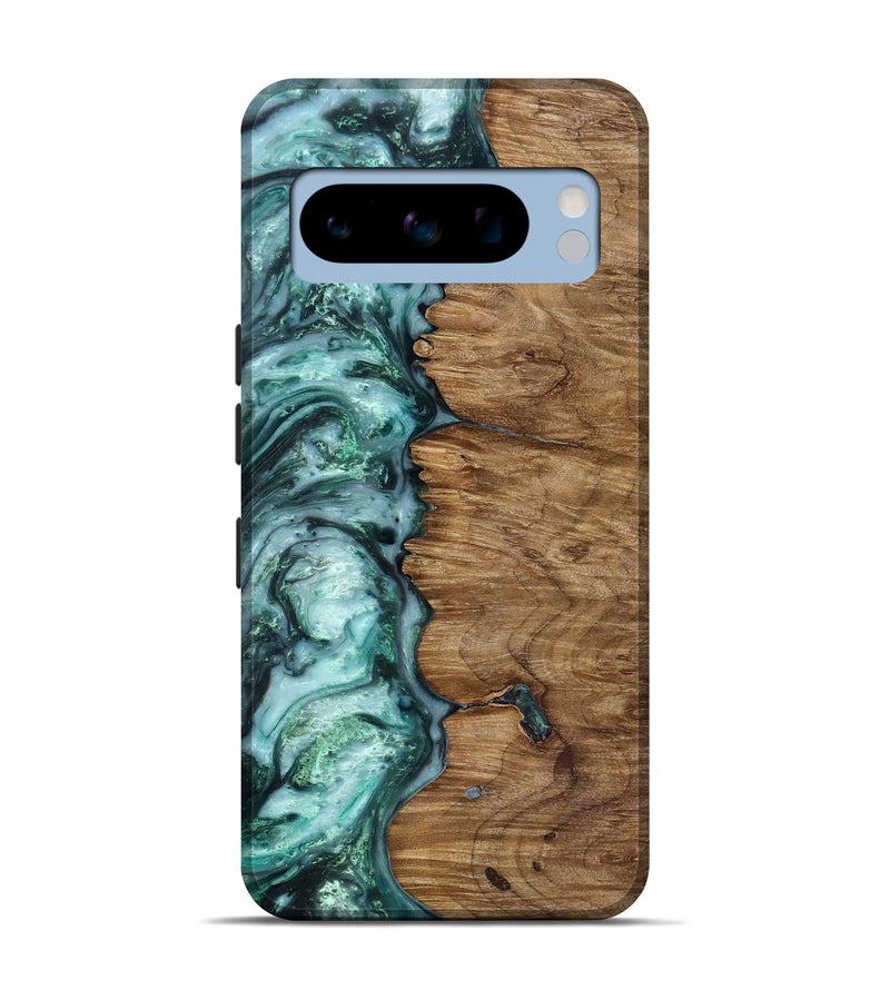 Pixel 8 Pro Wood Live Edge Phone Case - Jevon (Green, 818238)
