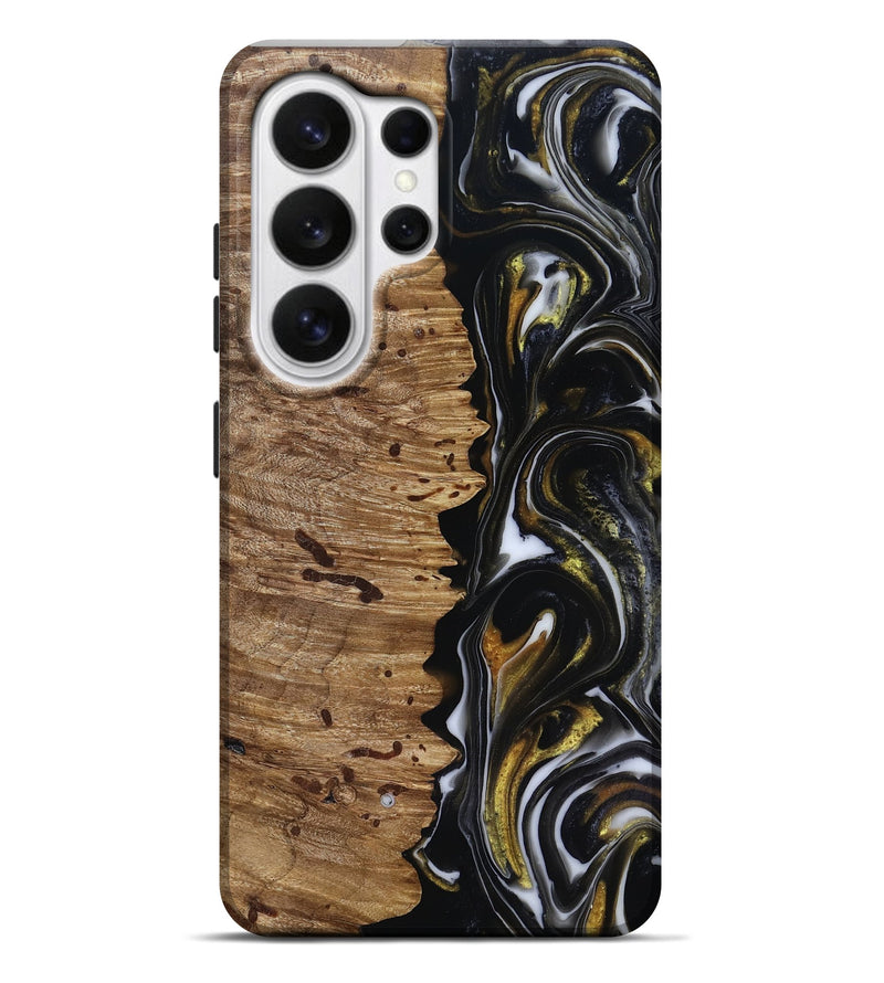 Galaxy S26 Ultra Wood Live Edge Phone Case - Alberto (Black & White, 818239)