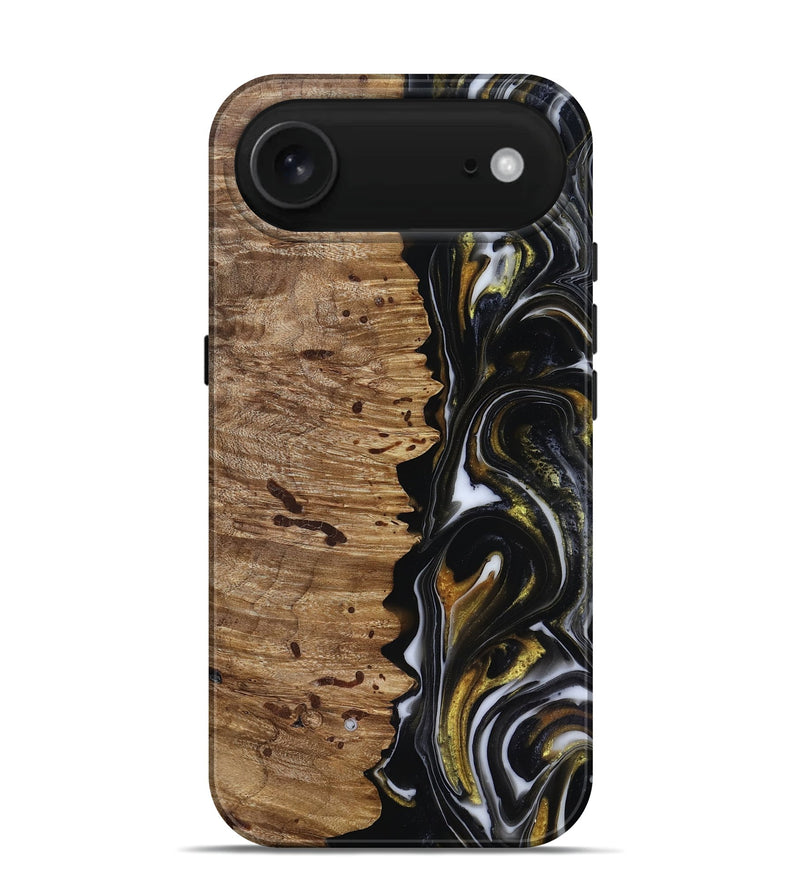 iPhone 17 Air Wood Live Edge Phone Case - Alberto (Black & White, 818239)