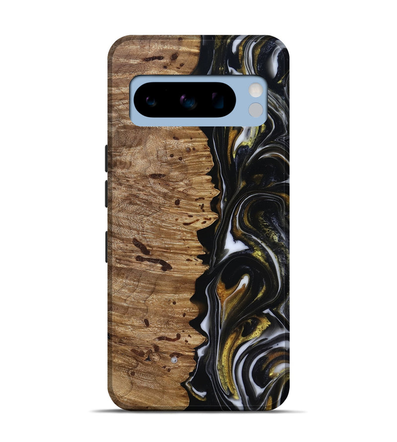 Pixel 8 Pro Wood Live Edge Phone Case - Alberto (Black & White, 818239)