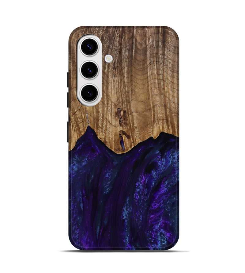 Galaxy S25 Wood Live Edge Phone Case - Roscoe (Purple, 818241)