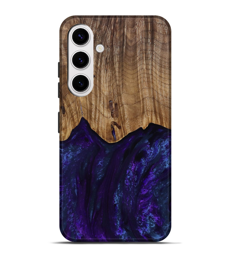Galaxy S25 Plus Wood Live Edge Phone Case - Roscoe (Purple, 818241)