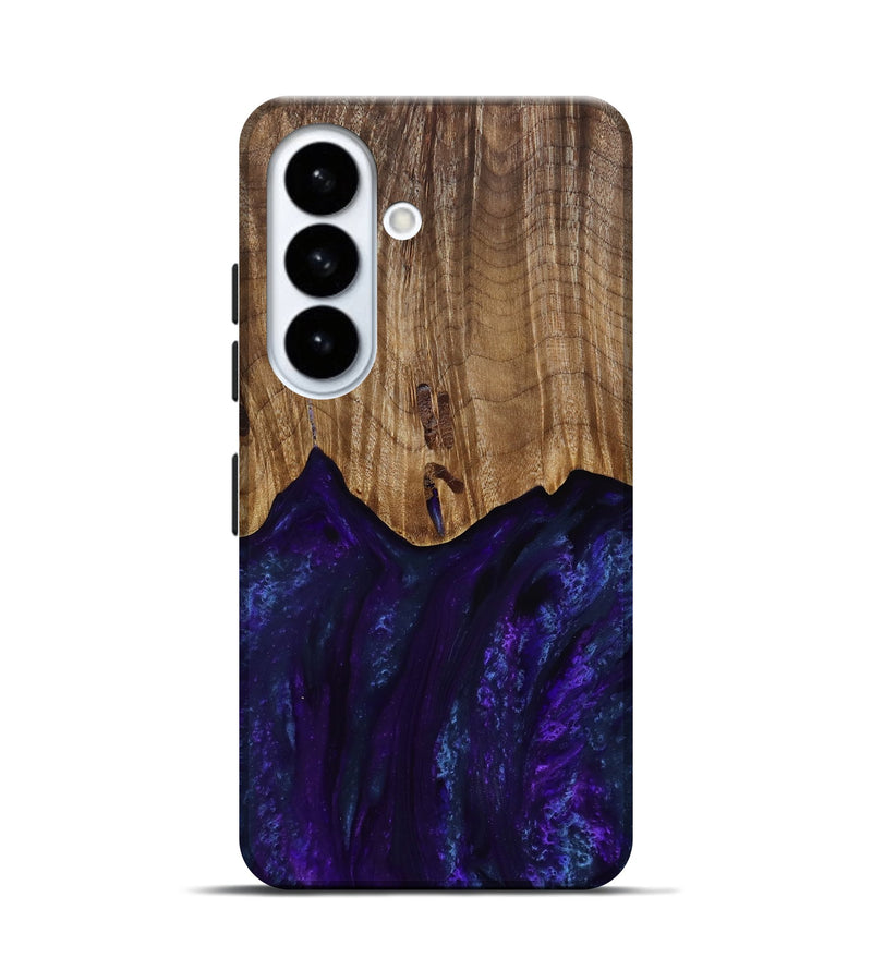 Galaxy S26 Wood Live Edge Phone Case - Roscoe (Purple, 818241)