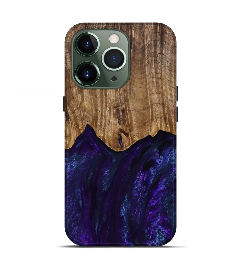 iPhone 13 Pro Wood Live Edge Phone Case - Roscoe (Purple, 818241)