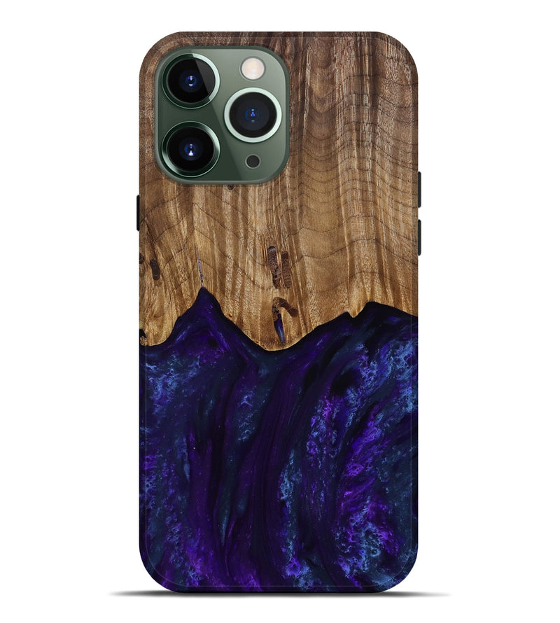 iPhone 13 Pro Max Wood Live Edge Phone Case - Roscoe (Purple, 818241)
