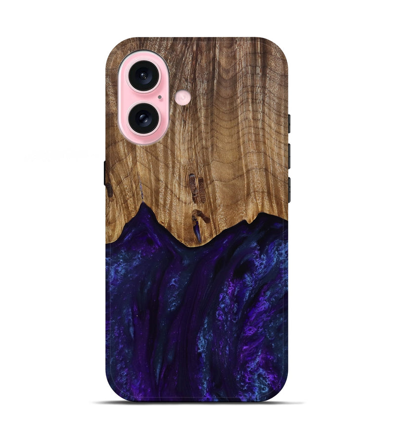 iPhone 17 Wood Live Edge Phone Case - Roscoe (Purple, 818241)