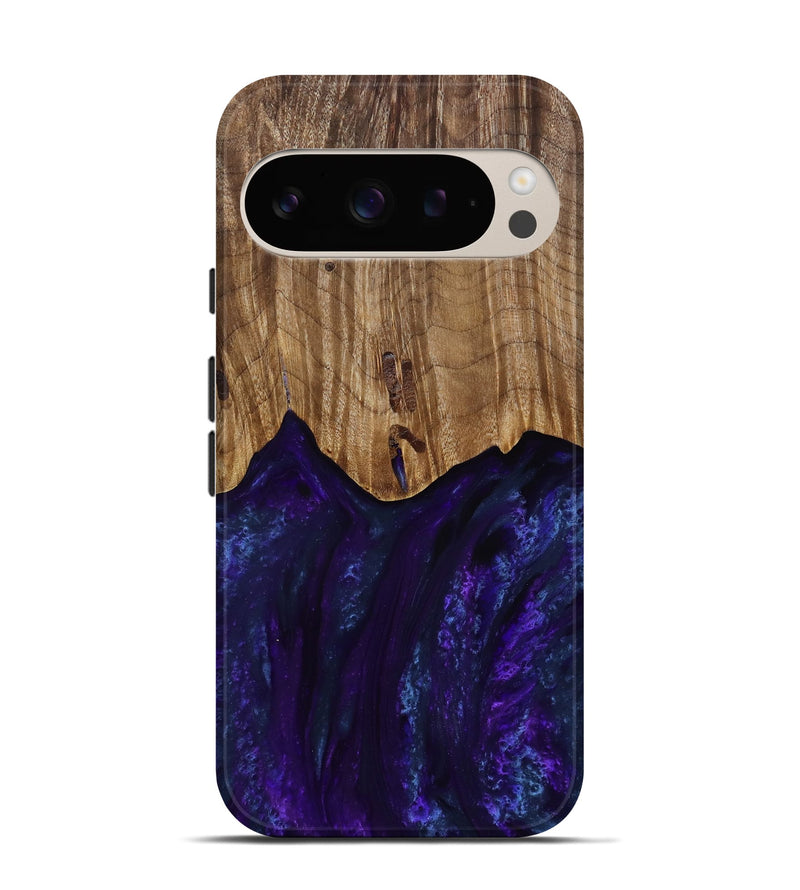 Pixel 9 Pro Wood Live Edge Phone Case - Roscoe (Purple, 818241)