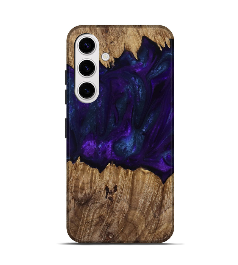 Galaxy S25 Wood Live Edge Phone Case - Angus (Purple, 818242)