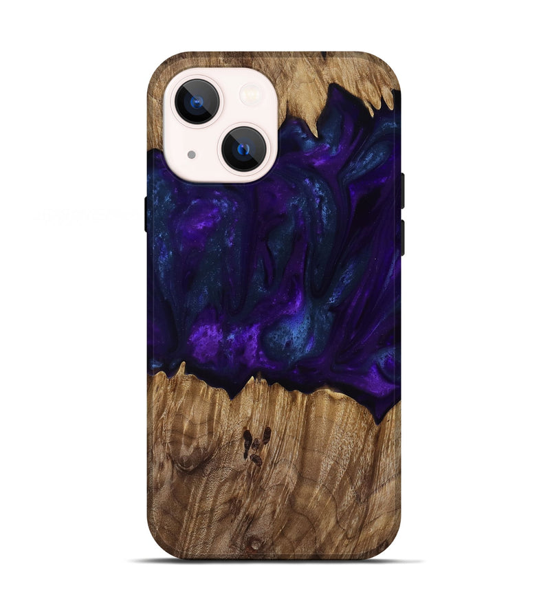 iPhone 13 Wood Live Edge Phone Case - Angus (Purple, 818242)
