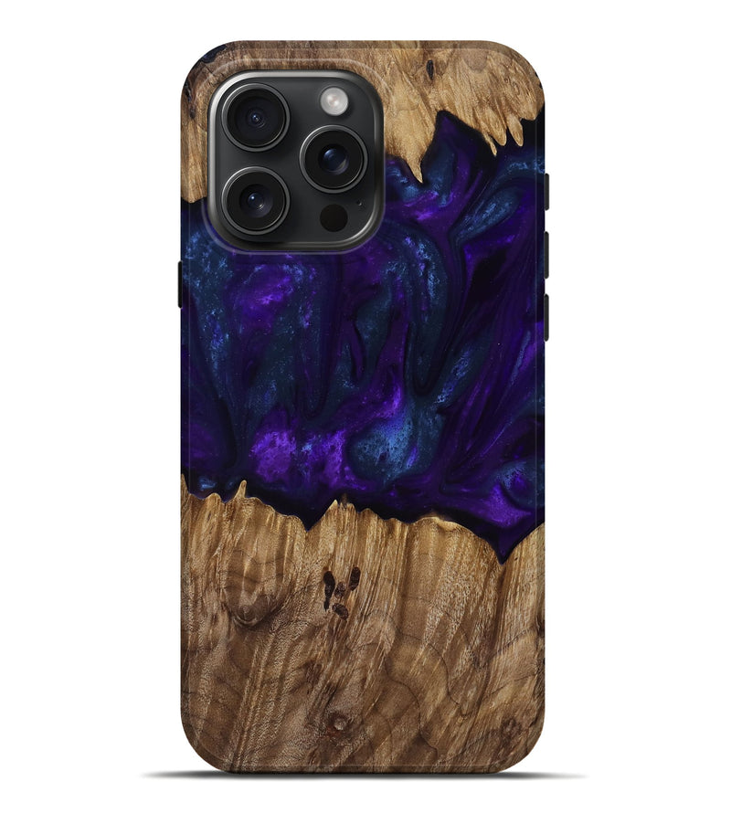 iPhone 16 Pro Max Wood Live Edge Phone Case - Angus (Purple, 818242)