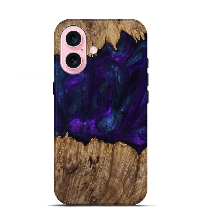 iPhone 17 Wood Live Edge Phone Case - Angus (Purple, 818242)