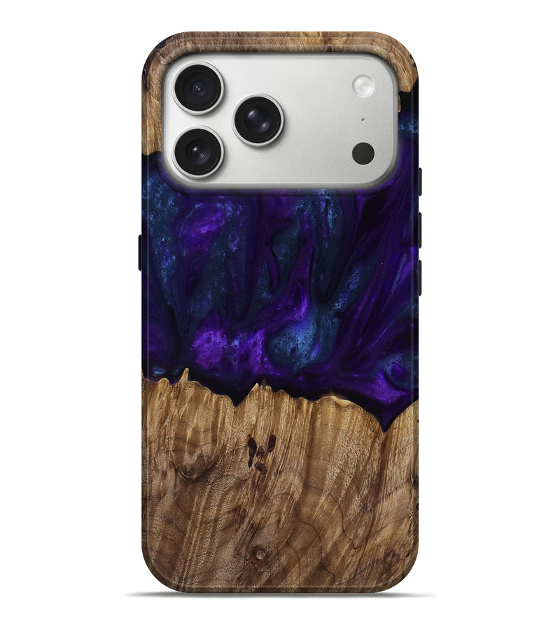 iPhone 17 Pro Max Wood Live Edge Phone Case - Angus (Purple, 818242)