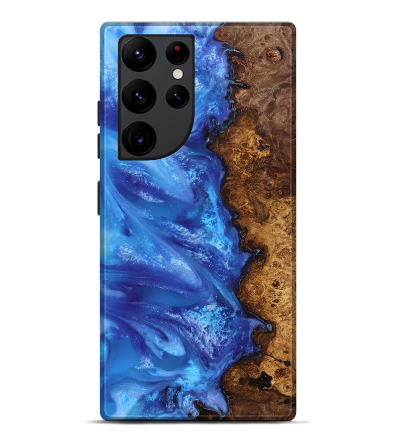 Galaxy S22 Ultra Wood Live Edge Phone Case - Dani (Blue, 818243)