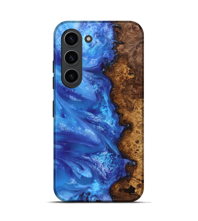 Galaxy S23 Wood Live Edge Phone Case - Dani (Blue, 818243)