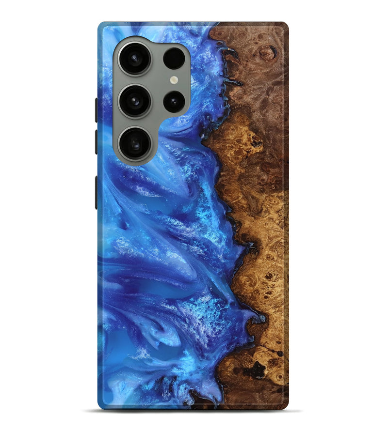 Galaxy S24 Ultra Wood Live Edge Phone Case - Dani (Blue, 818243)