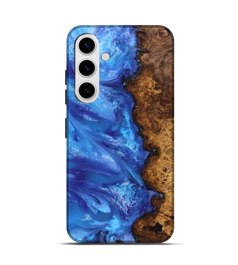 Galaxy S25 Wood Live Edge Phone Case - Dani (Blue, 818243)