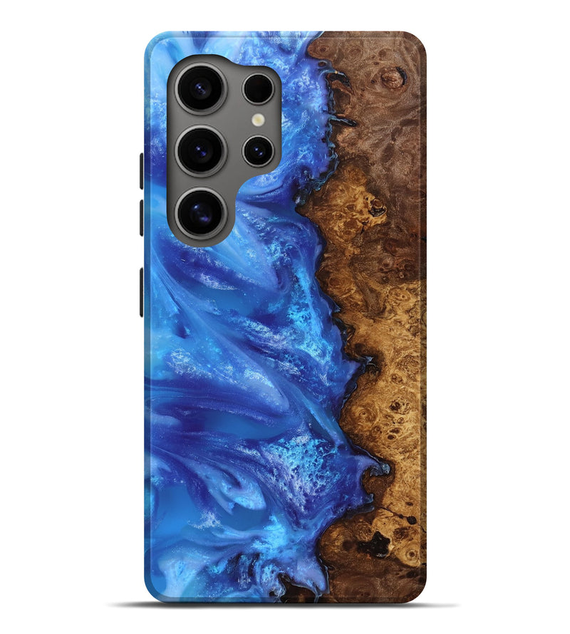 Galaxy S25 Ultra Wood Live Edge Phone Case - Dani (Blue, 818243)
