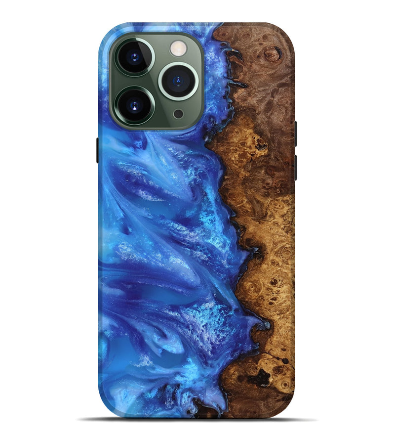 iPhone 13 Pro Max Wood Live Edge Phone Case - Dani (Blue, 818243)