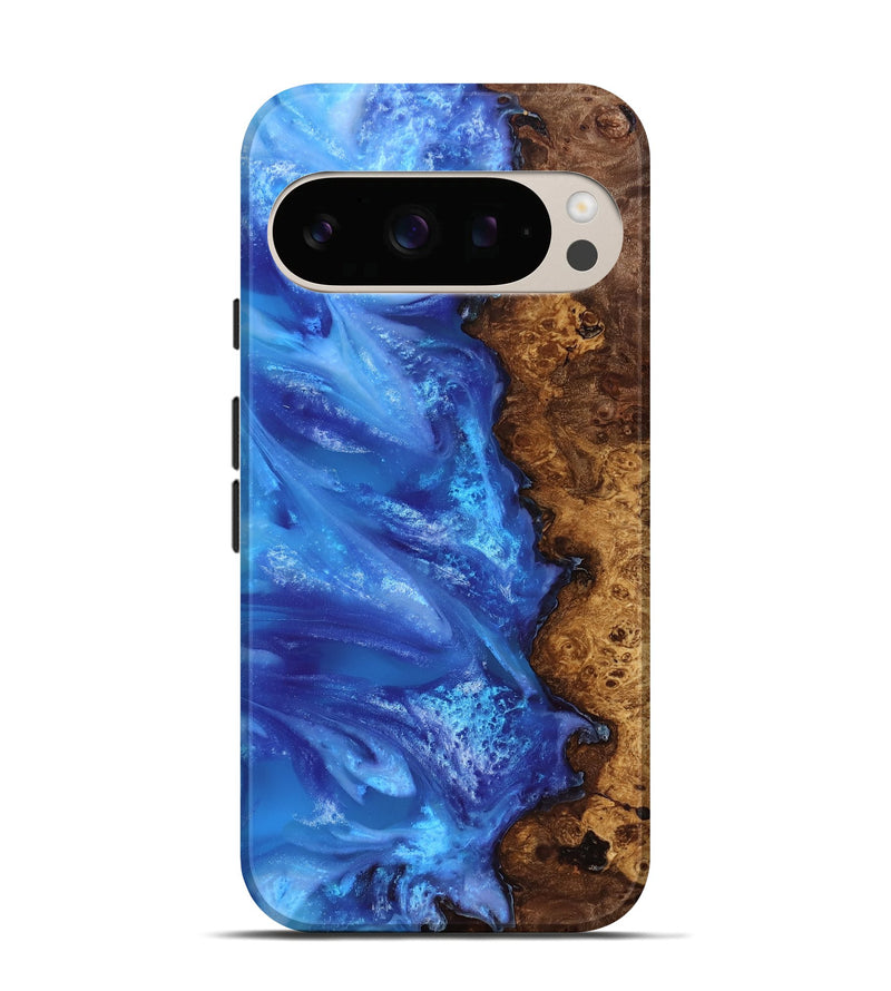 Pixel 10 Pro Wood Live Edge Phone Case - Dani (Blue, 818243)