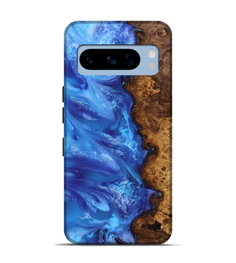 Pixel 8 Pro Wood Live Edge Phone Case - Dani (Blue, 818243)