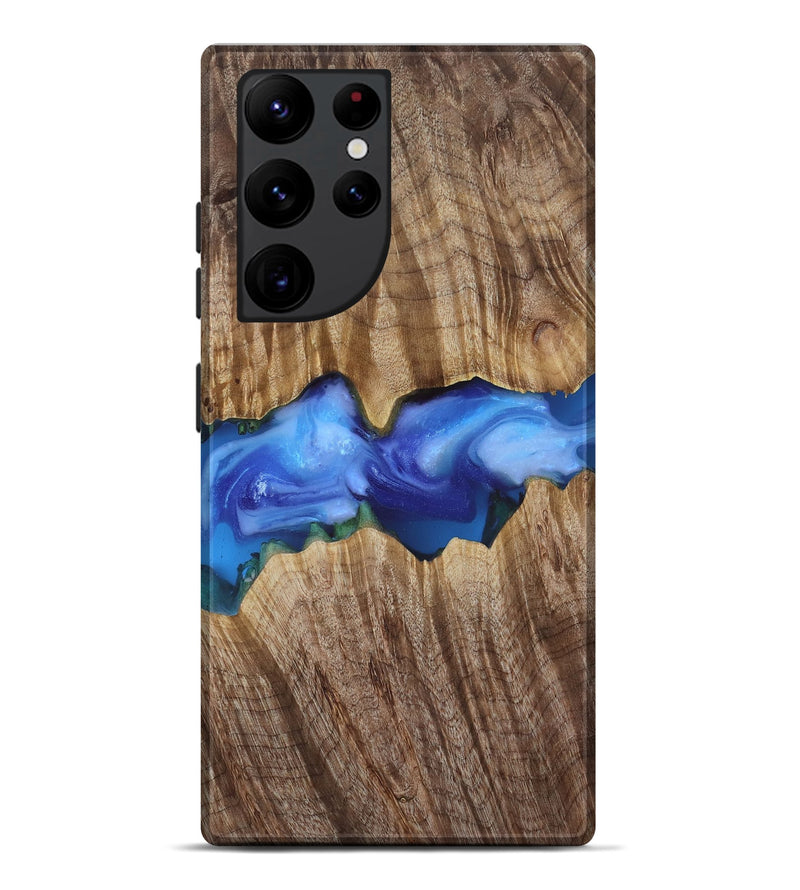 Galaxy S22 Ultra Wood Live Edge Phone Case - Ole (Blue, 818244)
