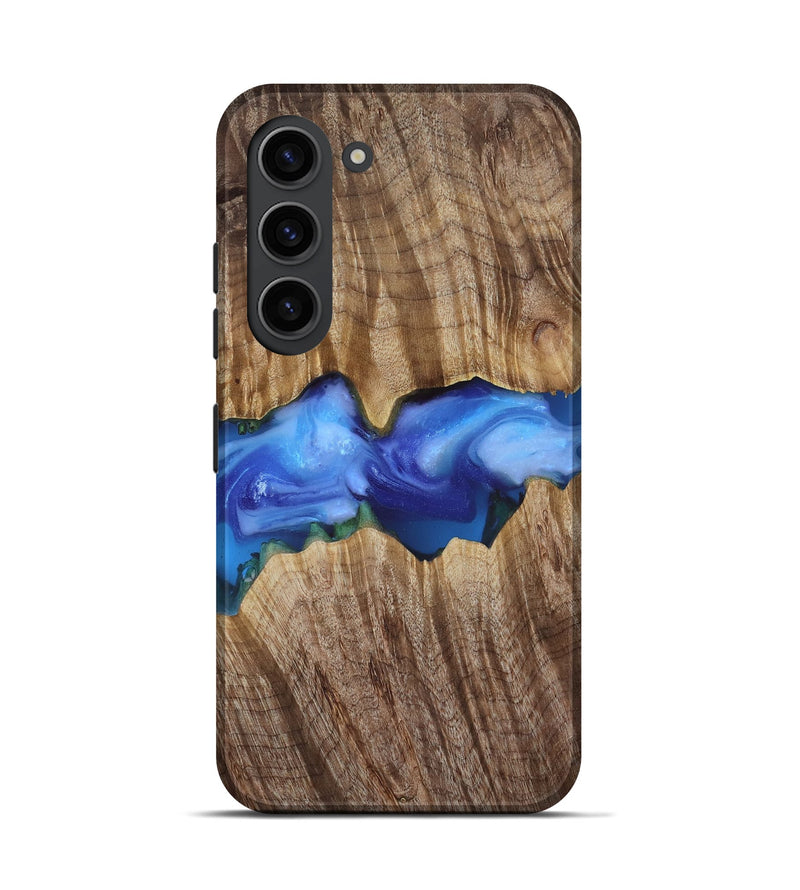 Galaxy S23 Wood Live Edge Phone Case - Ole (Blue, 818244)