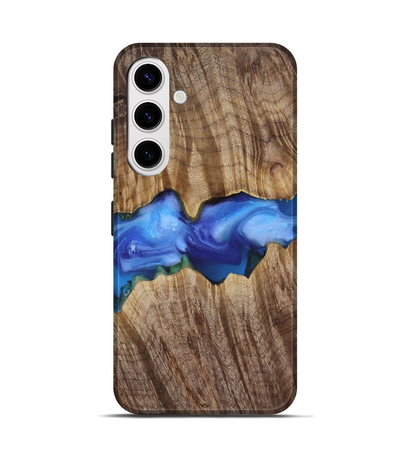 Galaxy S25 Wood Live Edge Phone Case - Ole (Blue, 818244)